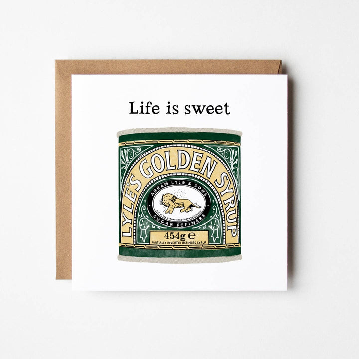 Life is Sweet - blank greetings card - Magnolia the Florist All my cards are from my own quirky and original illustrations and are blank inside, so they work equally well as greetings cards or notecards. They are square (15 x 15cm) cards printed on high quality matt, 350gsm card stock. They come with a kraft envelope and are sealed with a card clasp.  1