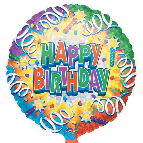 Birthday Foil Balloon - Magnolia the Florist This beautiful 'Happy Birthday' foil balloon is the perfect way to make any special occasion extra special. Measuring approximately 18 inches when fully inflated, the shiny metalized finish is sure to catch the eye and make a wonderful decoration for any birthday celebration.  1