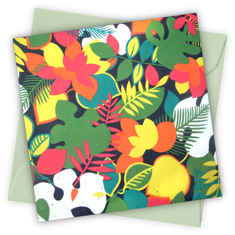 Vintage Deckchair Greetings Card - Magnolia the Florist Individual greeting card and envelope. Blank inside for your personal message Supplied with a colour co-ordinated envelope Envelope colour: Green High-quality (300gsm) matt finish card Printed in the UK. Size: 100mm × 100m  1