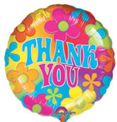 Thank You Foil Balloon - Magnolia the Florist Make a statement with this large foil balloon featuring the words "Thank You" in fun, bright colours. The perfect way to celebrate a special occasion or show your appreciation in a unique and eye-catching way.  1